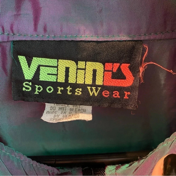 Vintage 90s Windbreaker Jacket Iridescent Unisex One Size Oversized XL Green - Picture 12 of 17